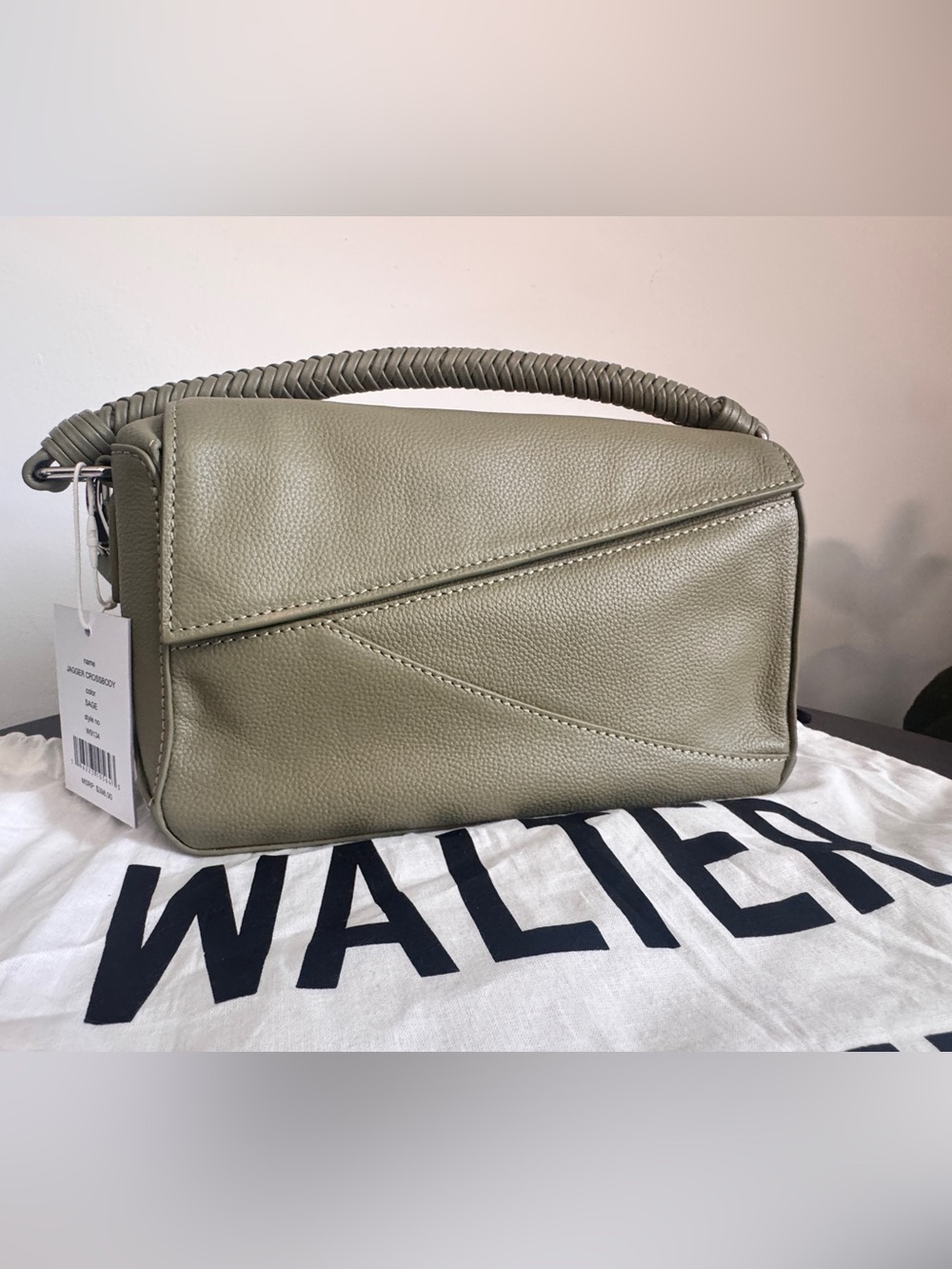 Walter Baker Sage Green Jagger Crossbody Bag
